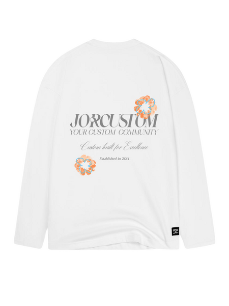 JorCustom JorCustom KD-Flowers Longsleeve T-Shirt - White