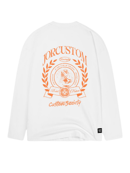 JorCustom JorCustom DutchNation Longsleeve T-Shirt - White