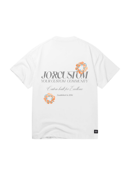 JorCustom JorCustom KD-Flowers Loose Fit T-Shirt - White