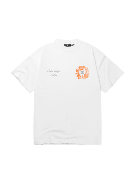 JorCustom JorCustom KD-Flowers Loose Fit T-Shirt - White