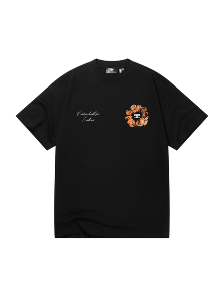 JorCustom PRE-ORDER JorCustom KD-Flowers Loose Fit T-Shirt - Black