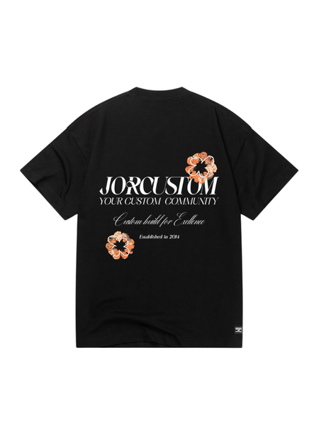 JorCustom JorCustom KD-Flowers Loose Fit T-Shirt - Black