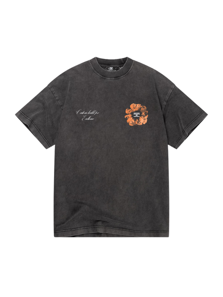 JorCustom PRE-ORDER JorCustom KD-Flowers Loose Fit T-Shirt - Acid Grey
