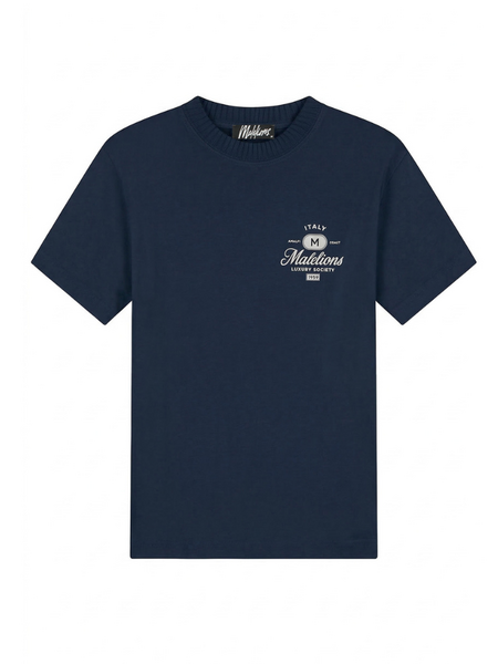 Malelions Malelions Luxury Stamp T-Shirt - Navy