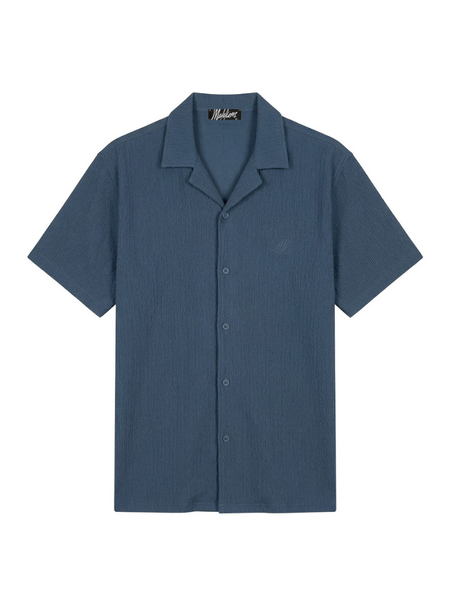 Malelions Malelions Emblem Seersucker Shirt - Navy
