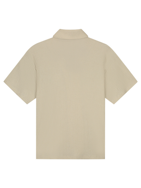 Malelions Malelions Emblem Seersucker Shirt - Light Taupe