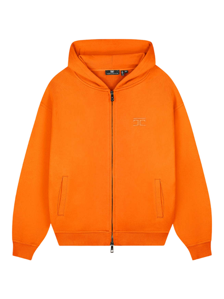 JorCustom PRE-ORDER JorCustom KD-Flowers Zipped Hoodie - oranje