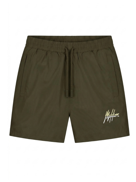 Malelions Split Swim Shorts - Vintage Green