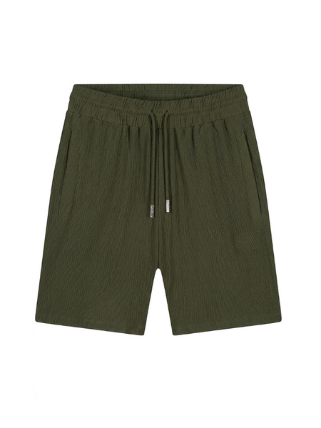 Malelions Emblem Seersucker Short - Vintage Green