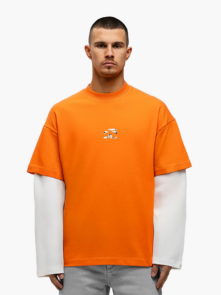 JorCustom PRE-ORDER JorCustom KD-Artist2.0 Double Layered Longslee - Orange/White