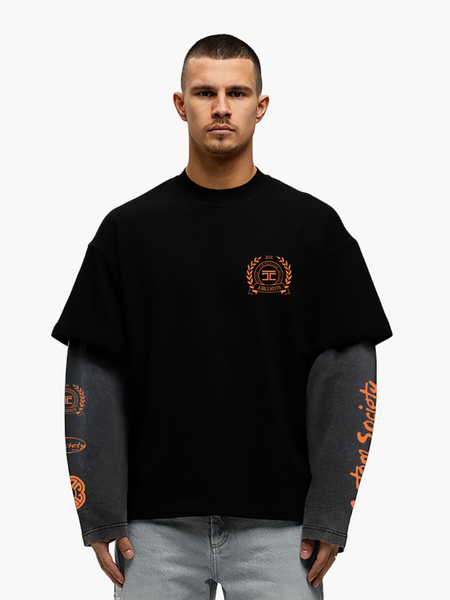 JorCustom JorCustom DutchNation Double Layered Longsleev - Black-Acid