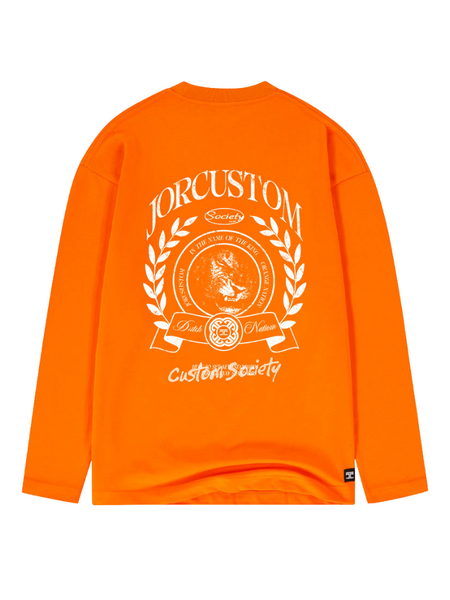 JorCustom PRE-ORDER JorCustom DutchNation Longsleeve T-Shirt - oranje