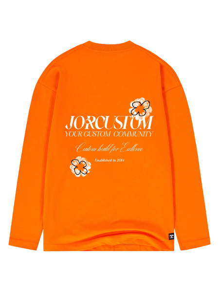 JorCustom JorCustom KD-Flowers Longsleeve T-Shirt - Oranje