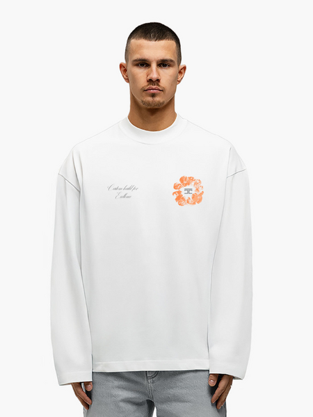 JorCustom JorCustom KD-Flowers Longsleeve T-Shirt - White