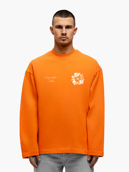 JorCustom JorCustom KD-Flowers Longsleeve T-Shirt - Oranje