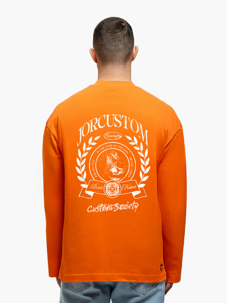 JorCustom PRE-ORDER JorCustom DutchNation Longsleeve T-Shirt - oranje