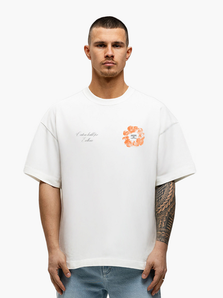JorCustom PRE-ORDER JorCustom KD-Flowers Loose Fit T-Shirt - White
