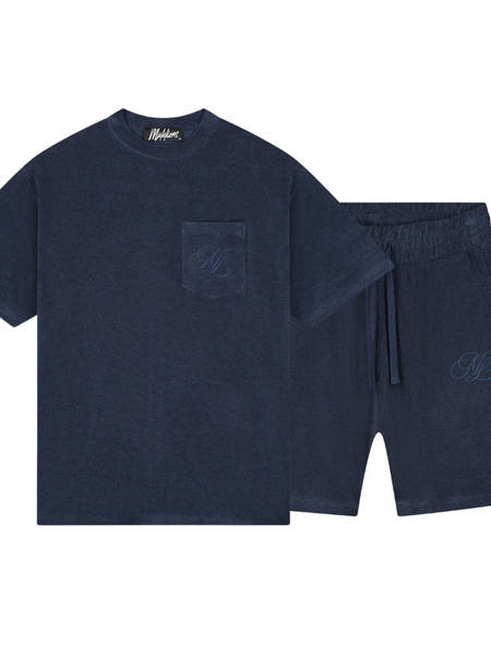 Malelions Emblem Towelling Combi-Set - Navy
