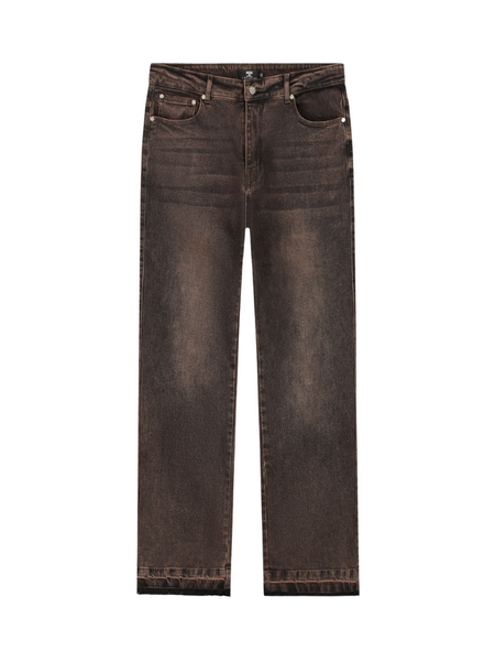 PRE-ORDER JorCustom Open Hem Denim Straight Fit - Brown