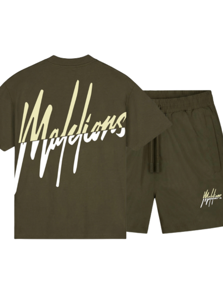 Malelions Split Swim Combi-Set - Vintage Green