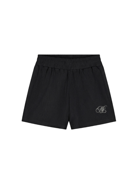 Malelions Women Seersucker Shorts - Black