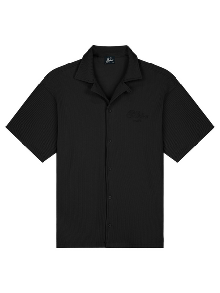 Malelions Kids Ribbed Script Shirt - Black