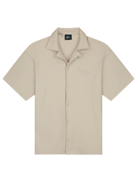 Malelions Kids Ribbed Script Shirt - Cream