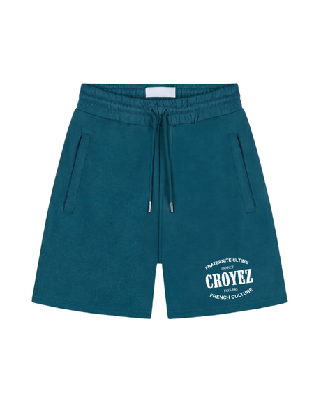 Croyez Stamp Shorts - Dark Teal