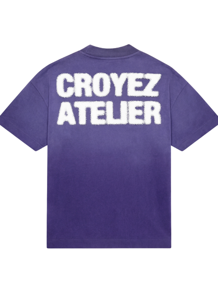 Croyez Sprayed Atelier T-Shirt - Dark Purple