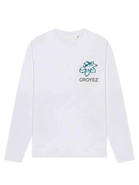 Croyez Croyez Gardener Longsleeve - White/Tiffany Blue