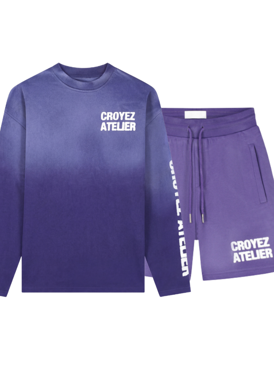 Croyez Croyez Sprayed Atelier Combi-Set - Dark Purple