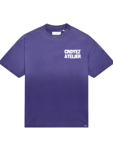 Croyez Croyez Women Sprayed Atelier T-Shirt - Dark Purple