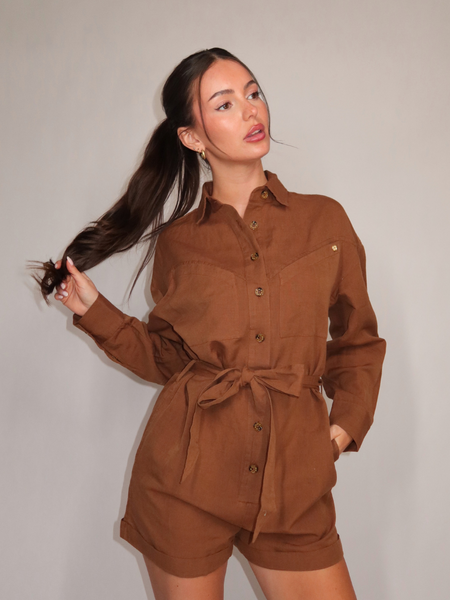 Josh V Josh V Pienna Playsuit - Brown