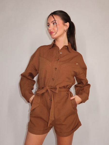 Josh V Josh V Pienna Playsuit - Brown