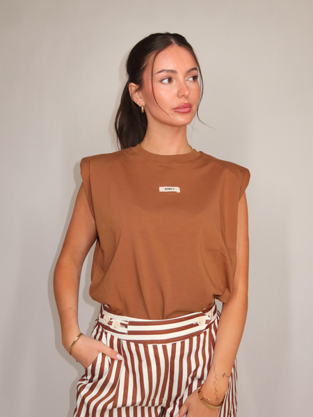 Josh V Josh V Sue T-Shirt - Mocha Brown