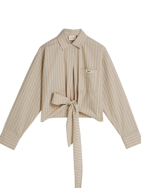 Josh V Banks Blouse - Stone Stripe Josh V Josh V Banks Blouse - Stone Stripe