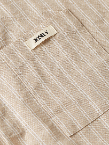 Josh V Banks Blouse - Stone Stripe Josh V Josh V Banks Blouse - Stone Stripe