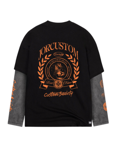 JorCustom Women DutchNation Double Layered Longsleev - Black-Acid