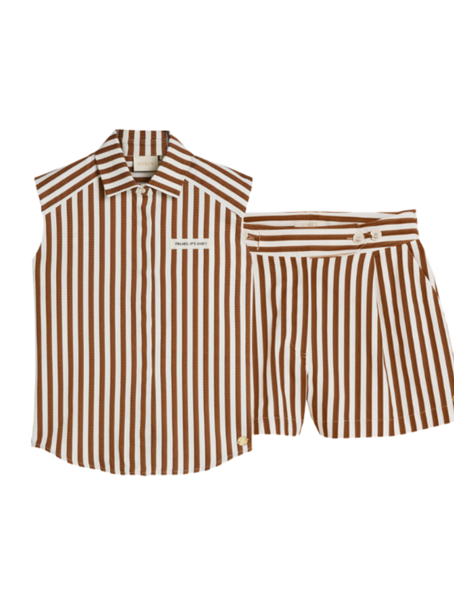 Josh V Suusa Combi Set - Mocha Brown Stripe Josh V Josh V Suusa Combi Set - Mocha Brown Stripe
