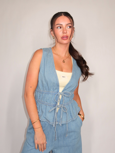 Josh V Sea Top - Mid Blue Denim Josh V Josh V Sea Top - Mid Blue Denim