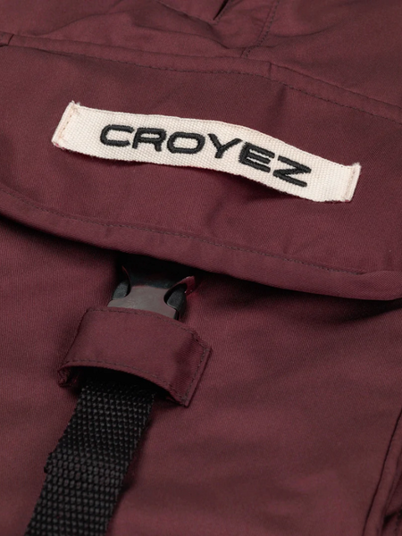 Croyez Croyez Etiquette Nylon Shorts - Burgundy
