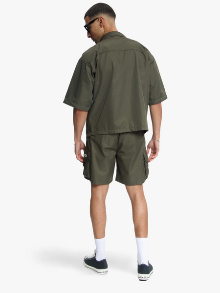 Croyez Etiquette Nylon Shorts - Dusty Olive Croyez Croyez Etiquette Nylon Shorts - Dusty Olive