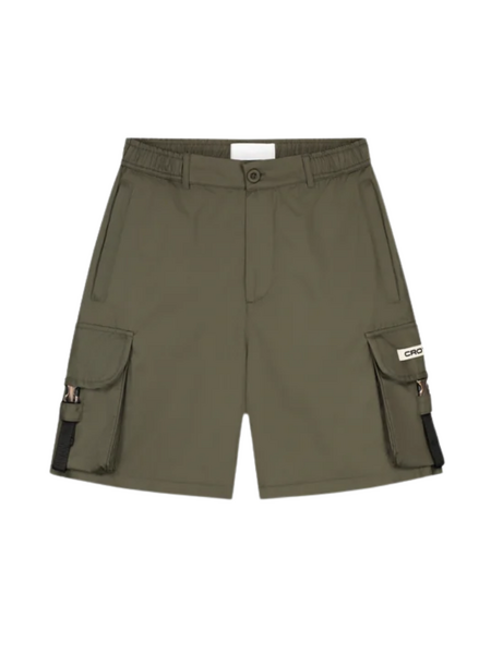 Croyez Etiquette Nylon Shorts - Dusty Olive Croyez Croyez Etiquette Nylon Shorts - Dusty Olive