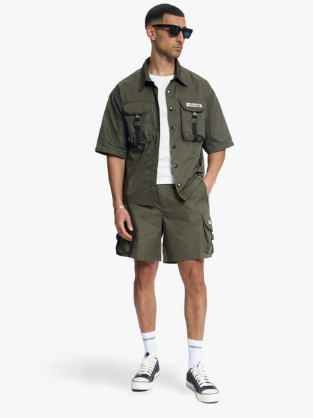 Croyez Etiquette Nylon Shorts - Dusty Olive Croyez Croyez Etiquette Nylon Shorts - Dusty Olive