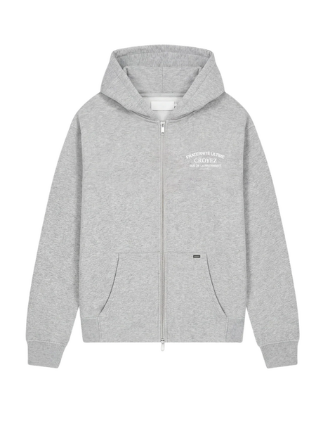 Croyez Croyez Original Fraternite Zip Hoodie - Grey Melange