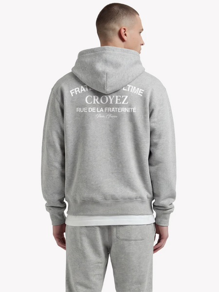 Croyez Original Fraternite Zip Hoodie - Grey Melange
