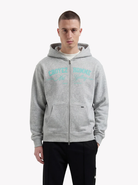 Croyez Art Gallery Zip Hoodie - Grey Melange