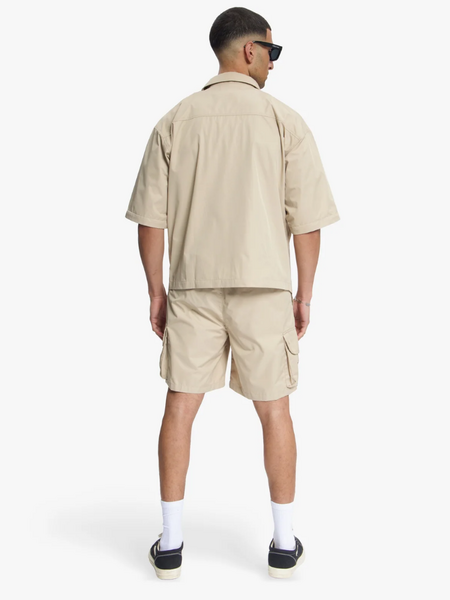 Croyez Croyez Etiquette Nylon Shorts - Beige