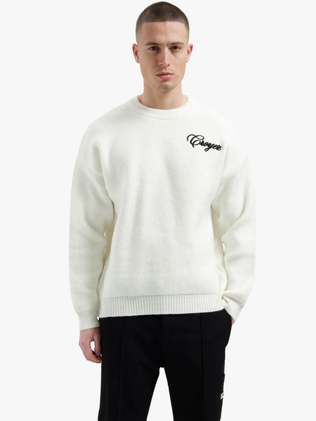 Croyez Croyez Script Knit Sweater - Off-White - Copy