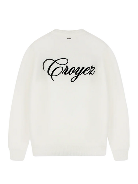 Croyez Croyez Script Knit Sweater - Off-White - Copy